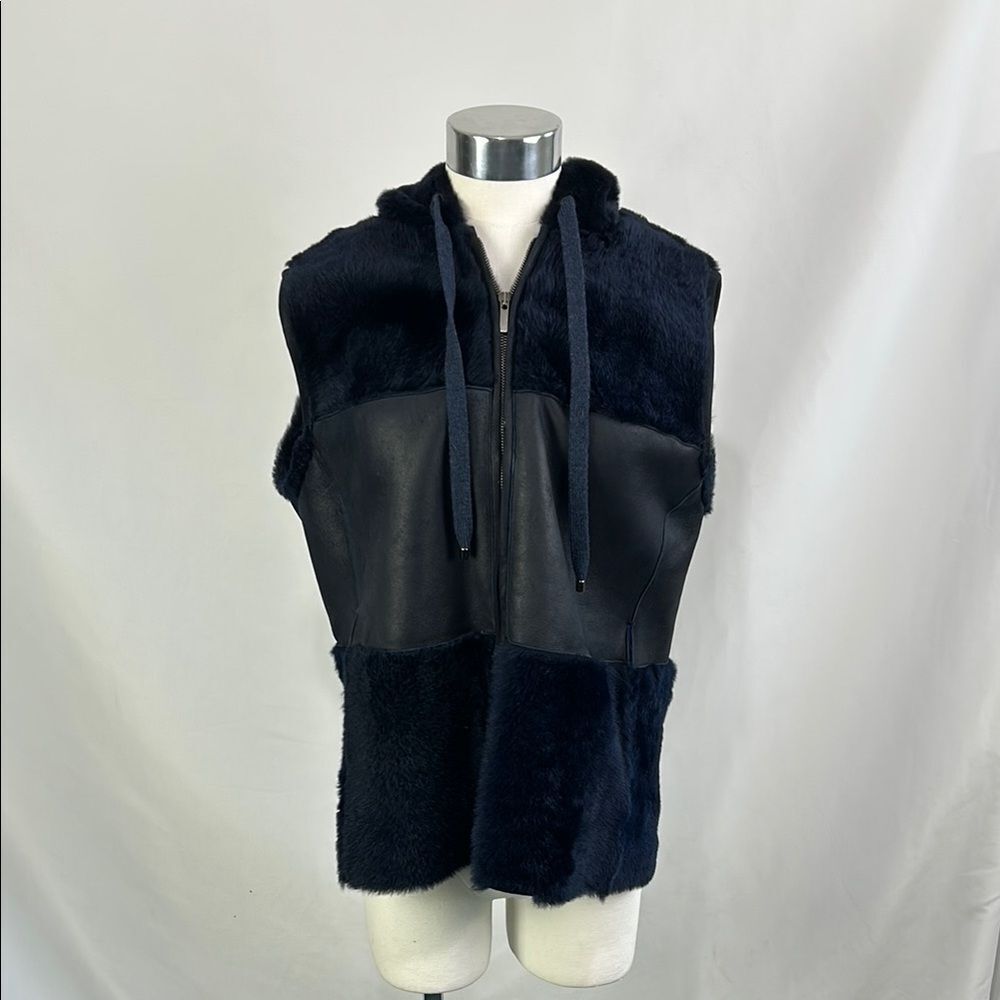 Black Shearling Patchwork With Hood Lorena Antoni… - image 1
